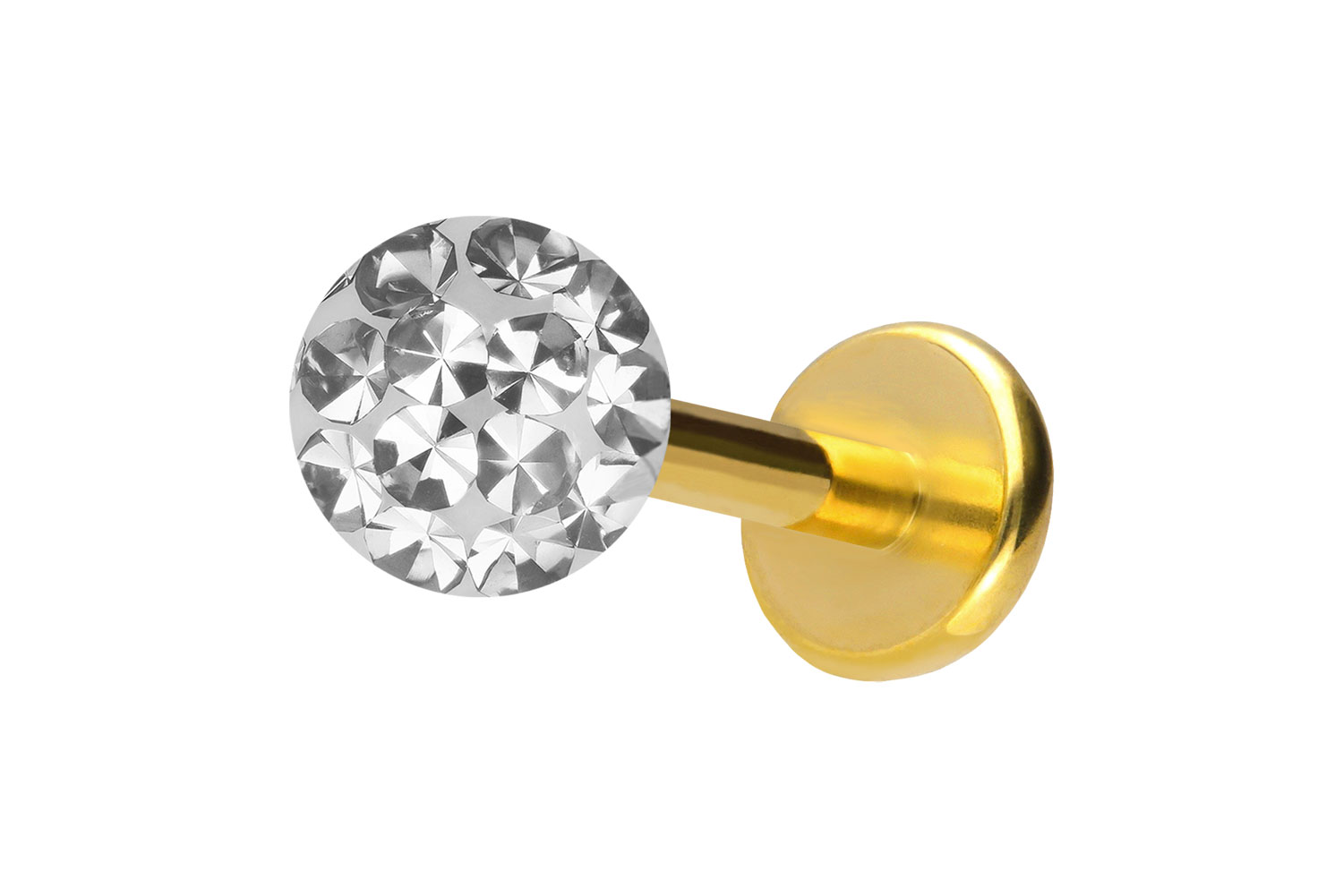 Titan Labret Piercing mit Push Fit EPOXY-KUGEL